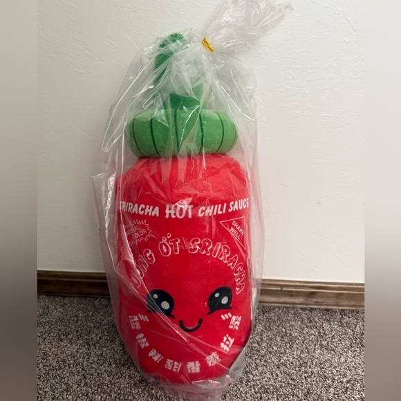 MAD Engine Other - Sriracha Hot Chili Sauce Plush Pillow Red and Green NEW - Discontinued